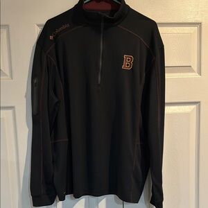 Columbia Black and Red Performance Jacket with Quarter-Zip